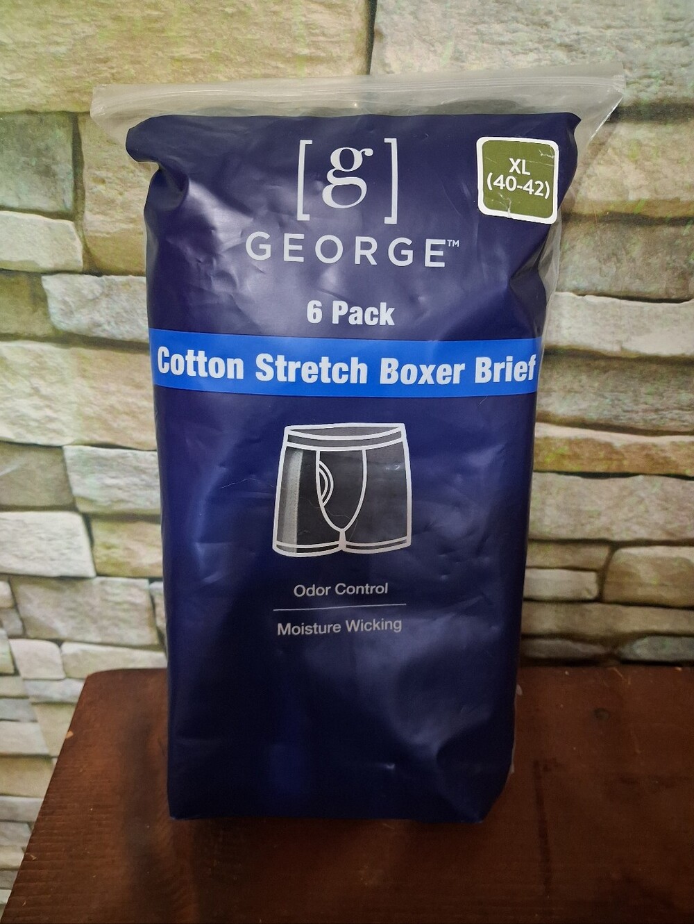 George XL 6 Pack Cotton Stretch Boxer Briefs